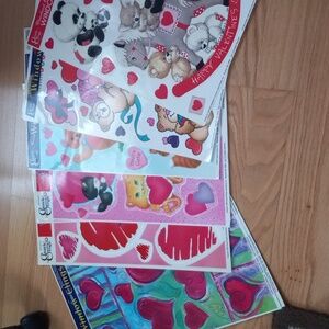 Classic clings Valentine's Day window decorations vintage